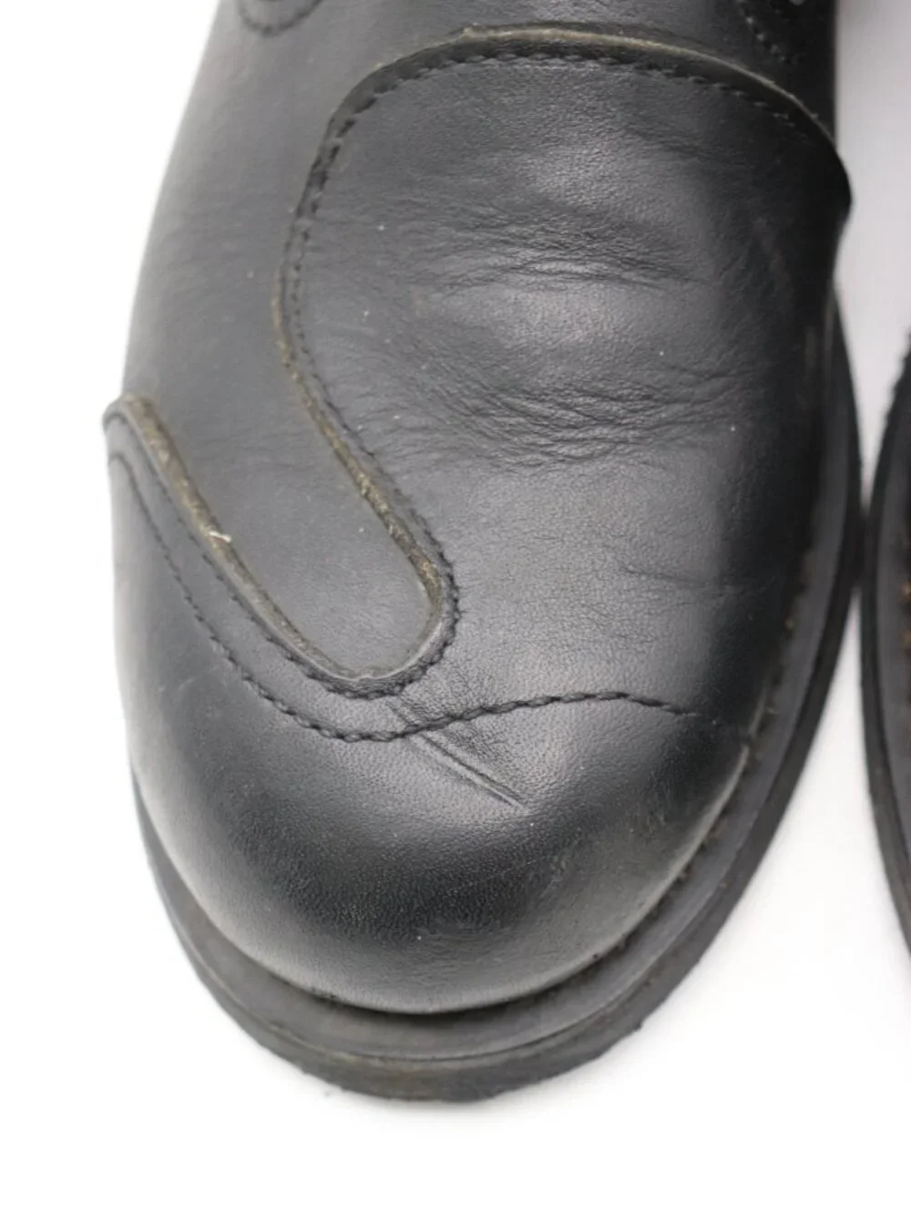 Harley Davidson Men's size 8.5 Black Leather Moto Riding Buckle Boots 95240
